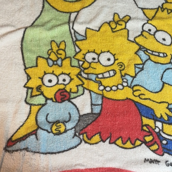 Rare - "The Simpsons" Beach Towel  (Vintage 1990's) - Picture 5 of 15